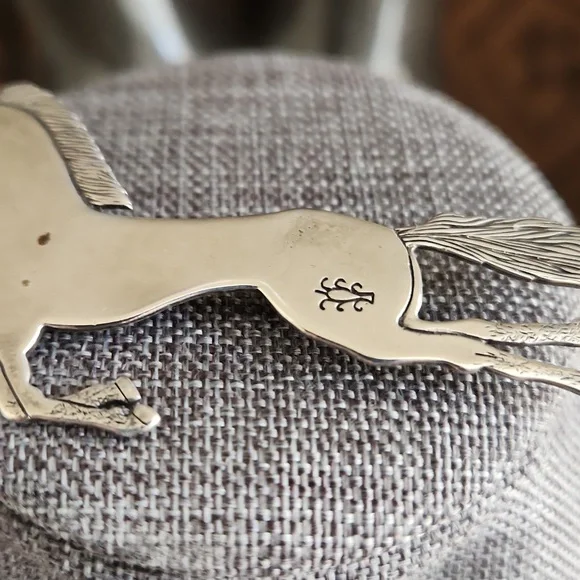 Amazing Vintage Native American Navajo Running Pony Pin by Frank Salcido 🐎♥️ - Picture 4 of 11